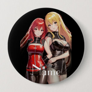 Cute Girls Anime Thunder_Cove Ronde Button 4,0 Cm