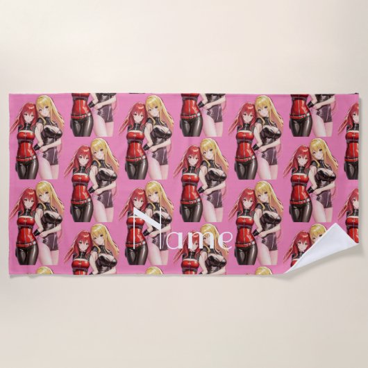 Cute Girls Anime Thunder_Cove Strandlaken (Voorkant)