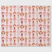 Cute Girls Cadeaupapier (Vlak)