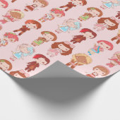 Cute Girls Cadeaupapier (Hoek)