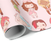 Cute Girls Cadeaupapier (Rol Hoek)