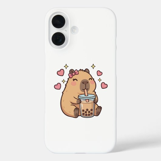 Cute Girls Capybara Ramen Kawaii Tea Kawaii Capy Case-Mate iPhone Case (Achterkant)