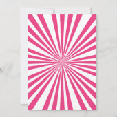 Cute Girl's Circus Carnival Birthday Invitation Kaart (Achterkant)