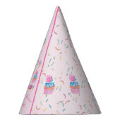 Cute Girls Cupcakes Happy 1ste verjaardag Feesthoedjes (Rechts)