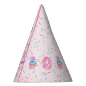 Cute Girls Donuts | Cupcakes Happy 1st Birthday Feesthoedjes (Rechts)