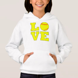 Cute Girls Fastpitch Softball Love Sweatshirt