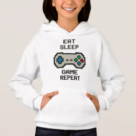 Cute Girls Gaming Hoodie – Pixel Art Kids Sweatshi