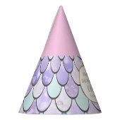 Cute Girls Mermaid 3rd Birthday Party Pet Feesthoedjes (Links)