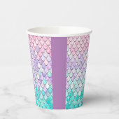 Cute Girls Mermaid Birthday Papieren Bekers (Links)