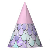 Cute Girls Mermaid Birthday Party Pet Feesthoedjes (Achterkant)