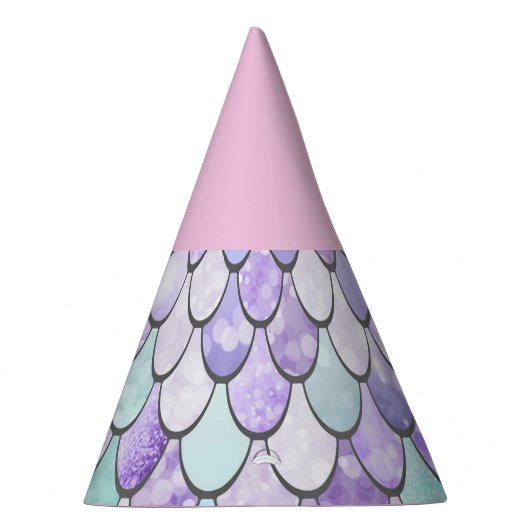 Cute Girls Mermaid Birthday Party Pet Feesthoedjes (Rechts)