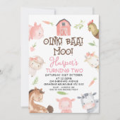 Cute Girls Minimalistisch Boerderij Thema's Kaart (Voorkant)