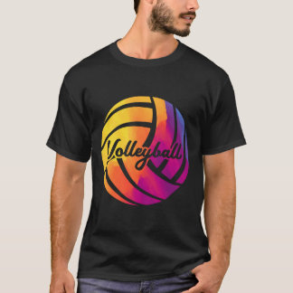 Cute Girls Mixed Color Teenagers Volleyball Pullov T-shirt