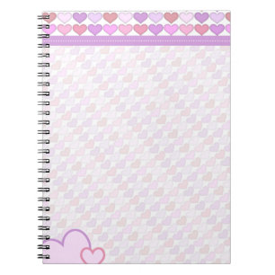 Cute Girls Pastel Hearts Notitieboek