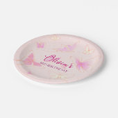 Cute Girls Pink Butterfly Birthday Paper Bord (Gekanteld)