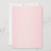 Cute Girls Pink Koe Mam en Baby shower Kaart (Achterkant)