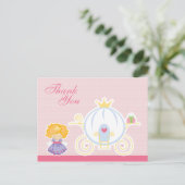 Cute girl's prinseskoets bedankt je briefkaart (Staand voorkant)