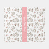 Cute Girls Reading Books Gift Ideeën Fleece Deken (Voorkant (Horizontaal))