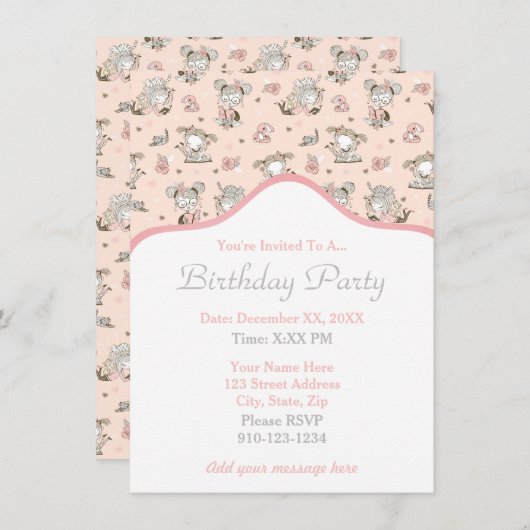 Cute Girls Reading Books Gift Ideeën Kaart (Voorkant / Achterkant)