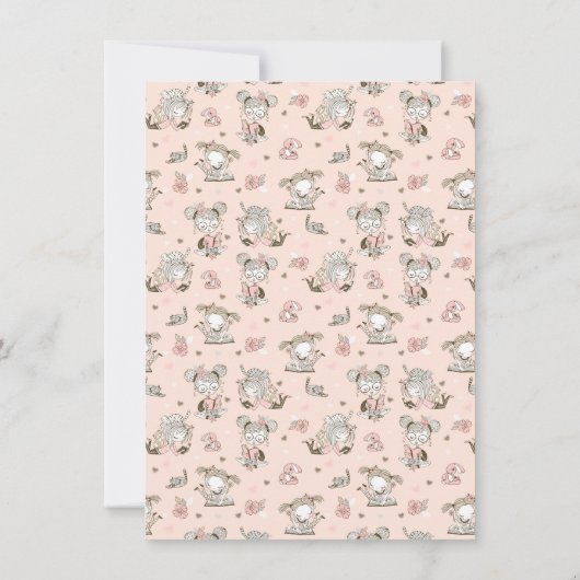 Cute Girls Reading Books Gift Ideeën Kaart (Achterkant)