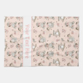 Cute Girls Reading Books Gift Ideeën Theedoek (Horizontaal)