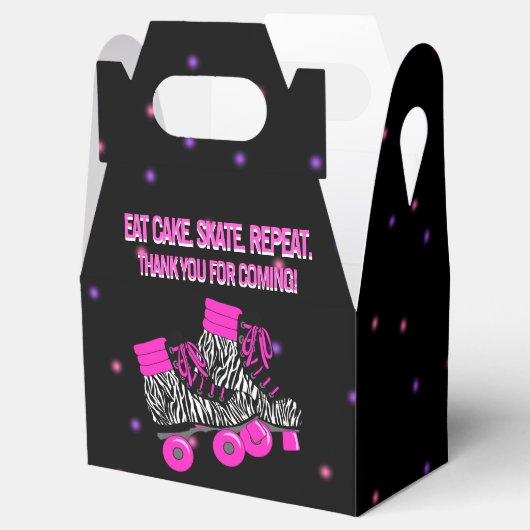 Cute Girl's Roller Schaats Birthday Party Bedankdoosjes (Geopend)