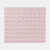 Cute Girls Scallop Stripe Fleece Blanket Deken (Voorkant (Horizontaal))