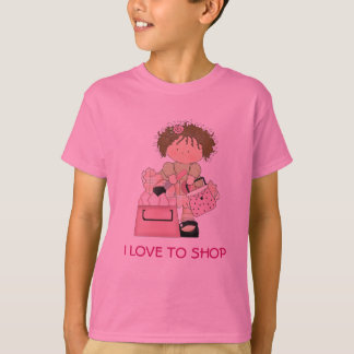 Cute Girl's Shopping T-Shirt