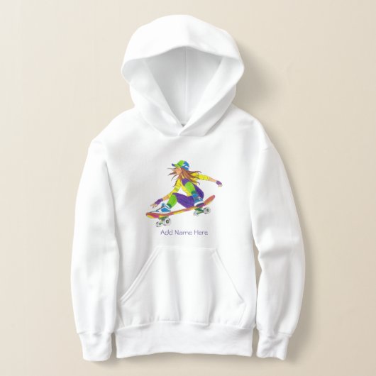 Cute Girls Skateboarder Sweat Shirt (Laagn)