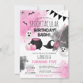 Cute Girls Spooktacular Halloween Birthday Kaart (Voorkant)