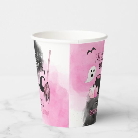 Cute Girls Spooktacular Halloween Birthday Party Papieren Bekers (Rechts)