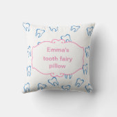 Cute Girls Tooth Fairy Pillow Kussen (Achterkant)