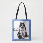 Cute Girls Tuxedo Cat Pplay Pet Grocery Canvas tas (Voorkant)