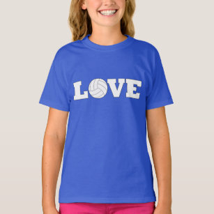 Cute Girls' Volleyball LOVE Player T-shirt