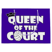 Cute Girls Volleyball Player Queen of the Court Groot Cadeauzakje (Voorkant)