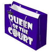 Cute Girls Volleyball Player Queen of the Court Groot Cadeauzakje (Voorkant Gekanteld)