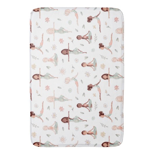 Cute Girls Zen Yoga Meditation Spirituele Namaste Badmat (Voorkant Verticaal)