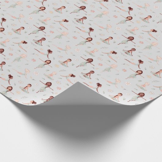 Cute Girls Zen Yoga Meditation Spirituele Namaste Cadeaupapier (Hoek)