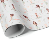 Cute Girls Zen Yoga Meditation Spirituele Namaste Cadeaupapier (Rol Hoek)