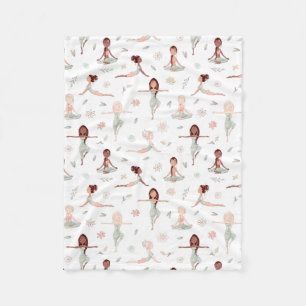 Cute Girls Zen Yoga Meditation Spirituele Namaste Fleece Deken