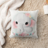 Cute Girly Baby Elephant Kussen (Deken)