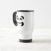 Cute Girly Baby Panda Beer Monogram Reisbeker (Voorkant links)