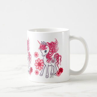 Cute Girly Baby Unicorn Red Koffiemok