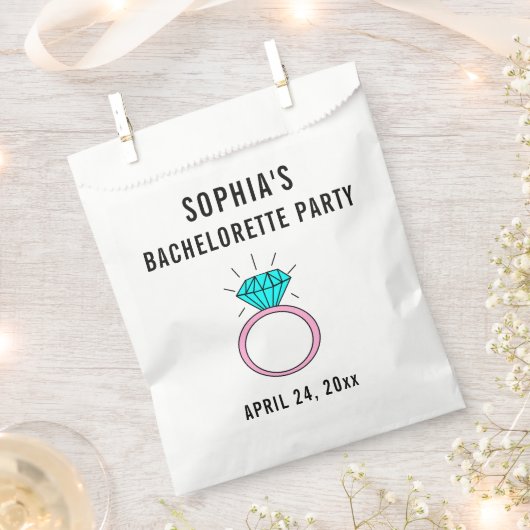 Cute Girly Bachelorette Party Wedding Bedankzakje (Geknipt)