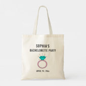 Cute Girly Bachelorette Party Wedding Favor Tote Bag (Achterkant)