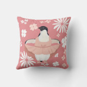 Cute Girly Ballerina Penguin Kussen (Achterkant)