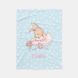 Cute  Girly Ballerina Rabbit Girls Genoemd Fleece Deken