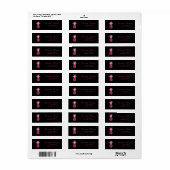 Cute Girly Black Pineapple Address Label (Full Sheet)