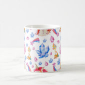 Cute Girly Blue Pink Star Name Unicorn Koffiemok (Center)