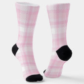Cute Girly Blush Pink and White Play Pattern Sokken (Gebogen)